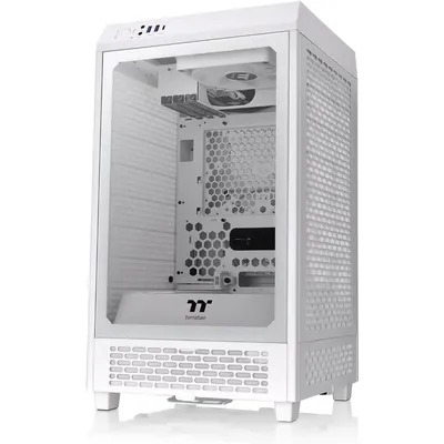 200 Snow Mini-ITX Computer Case; 2x140mm Pre-Installed White CT140 Fans; Supports GPU Length Up To