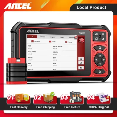 ANCEL DS300 OBD2 Bidirectional Scan Tool All System Diagnos Code Reader 28+ Reset FCA Autoauth Car