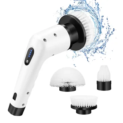 Electric Spin Scrubber Cordless Turbo Scrub Cleaning Brush Rechargeable Cleaning Brush Adjustable