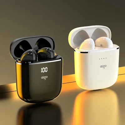 Aigo In Ear Wireless Bluetooth Headset Long Lasting Dynamic Headphone With Digital Display 5.3 Low