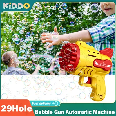 29 Hole Bubble Gun Automatic Machine Children Summer Bubble Maker Outdoor Xmas Toy Boys And Girls