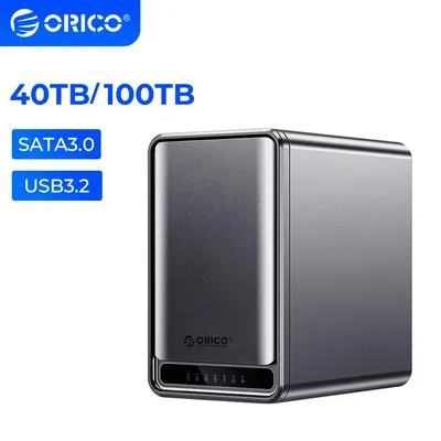 ORICO USB 3.2 SATA 3.0 NAS 2/5 Bay HDD/SSD Enclosure 40TB/100TB House Personal Cloud Serve Smart