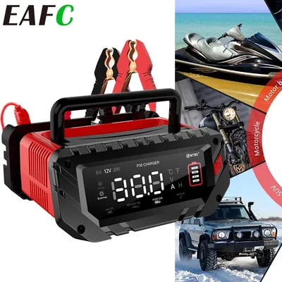 EAFC 30A Fully Automatic Smart Car Battery Charger 12V/24V Pulse Repair for Lead-Acid SLA Gel