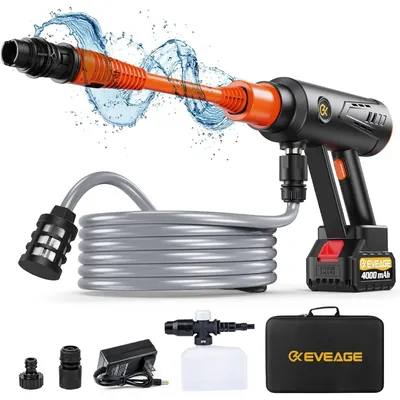 Cordless Power Pressure Washer,2.5GPM Adjustment Power Cleaner,Rechargeable Battery HighPressure