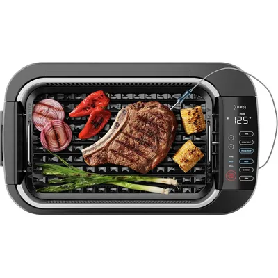 Chefman AccuGrill Smokeless Indoor Grill, Virtually Smoke-Free with Removable Integrated Probe