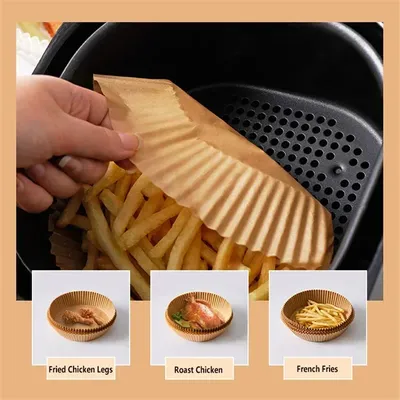 New Food Grade Air Fryer Oven Specific Silicone Oil Paper Pad Household Kitchen Specifics Frying and