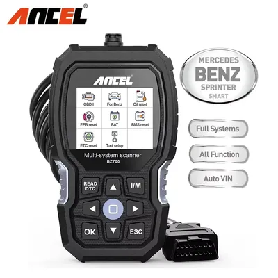 ANCEL BZ700 Professional OBD2 Scanner For Mercedes Benz Car Code Reader ABS SRS SAS TPMS Reset Scan