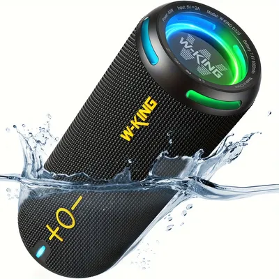 W-KING 40W Portable Speaker, IP67 Waterproof, APP Control, High-Quality Audio, TF/AUX, Dynamic