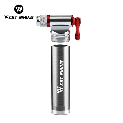 WEST BIKING Portable Bicycle CO2 Pump Aluminum Alloy Ultralight Tire Inflator Cycling Schrader &