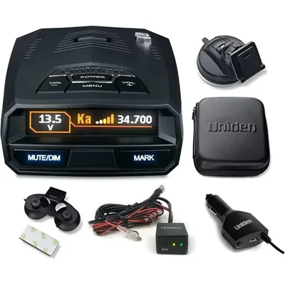 R4 Extreme Long-Range Laser/Radar Detector, Built-in GPS w/AUTO Mute Memory,Voice Alerts, &