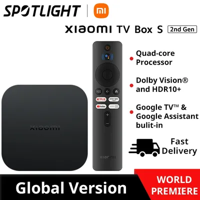 In Stock Global Version Xiaomi Mi TV Box S 2nd Gen 4K Ultra HD Streaming Media Player Quad-core