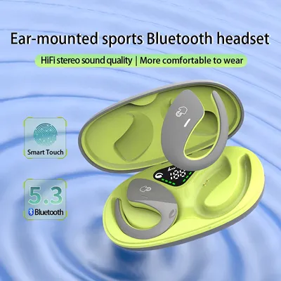 Bone Conduction Sports Bluetooth Headset TWS Wireless Headphones IPX5 Waterproof Earbuds With Mic HD