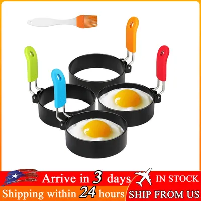 Fried Egg Mold Round Egg Ring Mold Egg Cooker Accessories Fried Egg Shaper Breakfast Tool for Fried