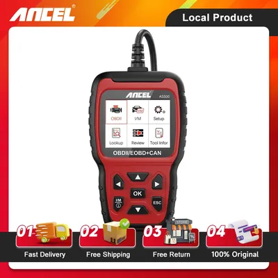 Ancel AS500 Car OBD2 Scanner Automotive Code Reader Engine Check Free Update OBD OBD2 Automotive