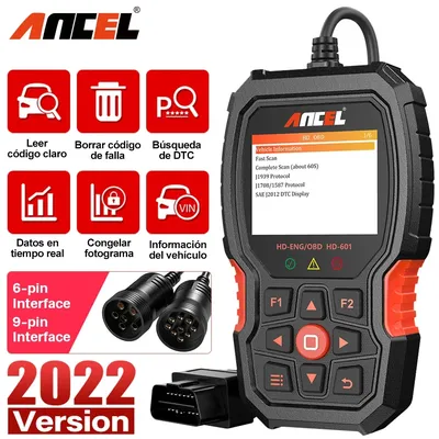 ANCEL HD601 Heavy Duty Truck Scanner Diagnostic Tool All System OBD2 Scanner Car Check Engine Code