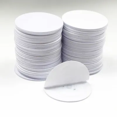 USA In Stock 100/50Pcs NFC 215 Stickers Adhesive Coin Cards 13.56MHz Tags Labels Diameter 25mm for