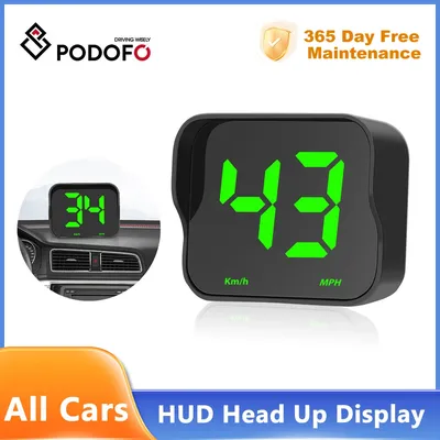 Podofo HUD Car Head Up Display Cross border Version Speed Display