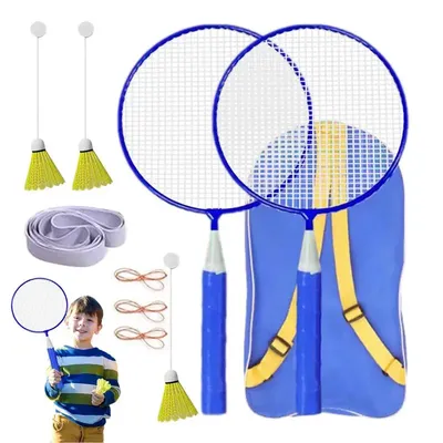 Badminton Trainer Single Play Rebound Shuttlecocks Racquet Sports Set Badminton Rackets For Children