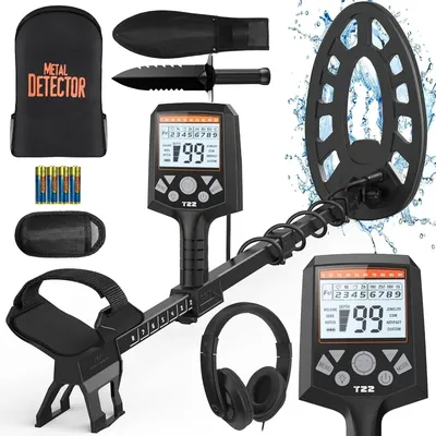 Metal Detector for Adults, 10 Sensitivity 6 Professional Modes 12" Waterproof Coil 9 Type Target