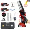 6000mAh Cordless Chainsaw 6 inches, Powerful Electric Battery Chainsaw with 1 Chains and 1 Guide