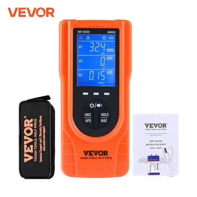 VEVOR 3-in-1 EMF Meter 5Hz - 3.5GHz Handheld Rechargeable Electromagnetic Field Radiation Detector