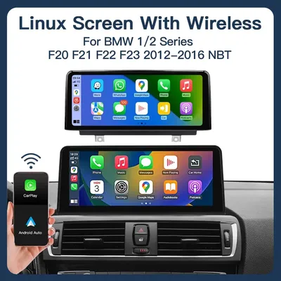 AUTOABC Wireless Carplay and Android Auto 10.25 inch Linux car touch screen for BMW 1 2 Series NBT