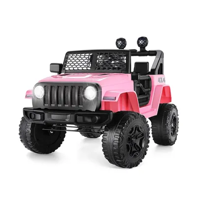 12V 7AH Kids Powered Ride on Truck Car, Spring Suspension, LED Lights