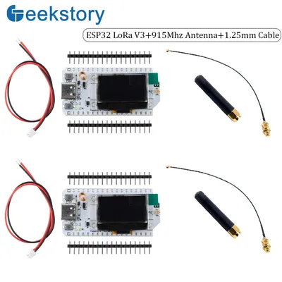 2 Sets ESP32 LoRa V3 Development Board 868MHz-915MHz SX1262 BT+WIFI with 0.96 Inch OLED Display+Lora