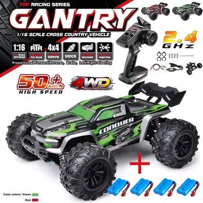 16102 1:16 Rc Car With Led Light 4WD 50km/h Off-road Vehicle High Speed Drift Car For Kid Vs Wltoys