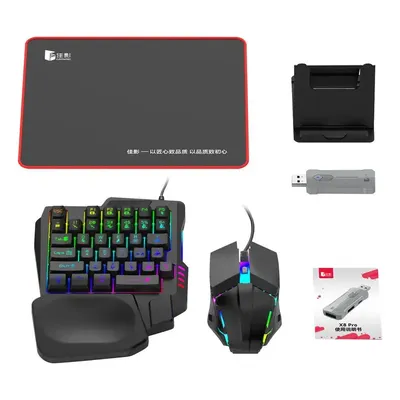 Phone Game Converter Set 35 Keys Mechanical Keyboard And Mouse Set With USB Converter Half Hand