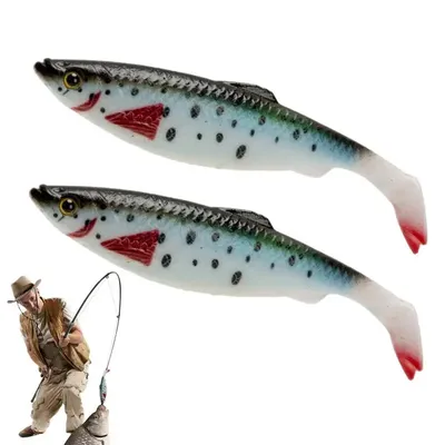 Swimbait Tail Grub Lures Bass Lures 2pcs Fishing Lures Bass Effective Fishing Bait Soft And Sturdy