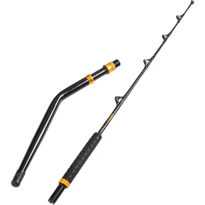 Bent Butt Fishing Rod 2-Piece Saltwater Offshore Trolling Rod Big Game Roller Rod Conventional Boat