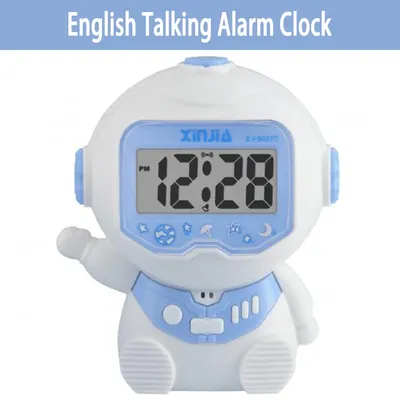 English Talking Alarm Clock One-touch Chime, Whole Time Chime, Alarm Clock Function Suitable for the