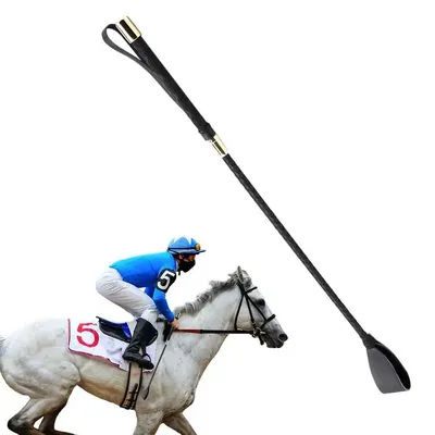 Riding Crop Durable Equestrian Training PU Leather Outdoor Portable Pointer Lightweight Non Slip