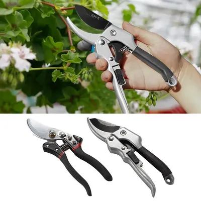 Garden Pruners Aluminum Professional Sharp Bypass Hand Pruner Garden Shears Clippers Heavy Duty