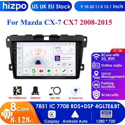 Carplay 4G DSP 7862 QLED Screen 2din Android 13 Autoradio for Mazda CX-7 CX7 2008-2015 Car Radio