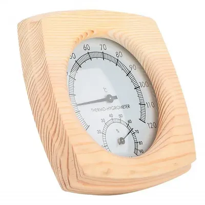 Original Wood Hemlock Sauna Thermometer Mechanical Sauna Room Accessories Indoor Humidity