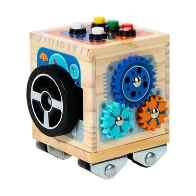 Busy Activity Cube Bus Design Activity Busy Box Interactive Travel Toys For Fine Motor Skill