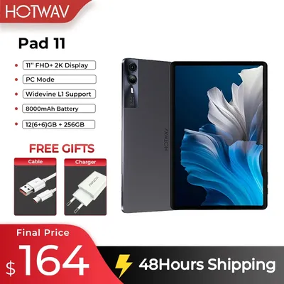 HOTWAV Pad 11 Android 13 Tablet 8000mAh Large Battery 11''FHD+ Display 8MP+16MP Camera Lightweight