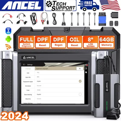 ANCEL HD8000 Diesel Heavy Duty HD Truck Scanner D.PF Regen OBD2 Diagnostic Tool Oil Reset Full