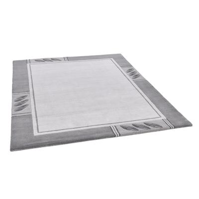 Wollteppich THEKO "Royal Nepali 3029", grau, B:60cm H:15mm L:90cm, Schurwolle, Teppiche, reine Wolle, handgetuftet, modernes Design, mit Bodüre Image