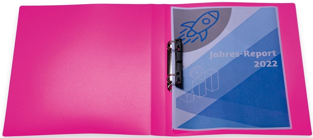 HERMA Ringbuch A4 PP 2 Ringe 25mm Neon pink Image