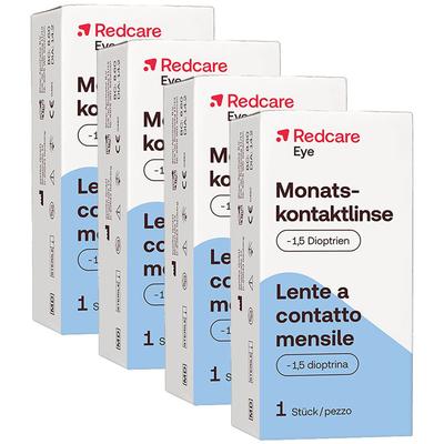 Redcare Monatslinse -1,5 4-er Set 4x1 St Kontaktlinsen Image