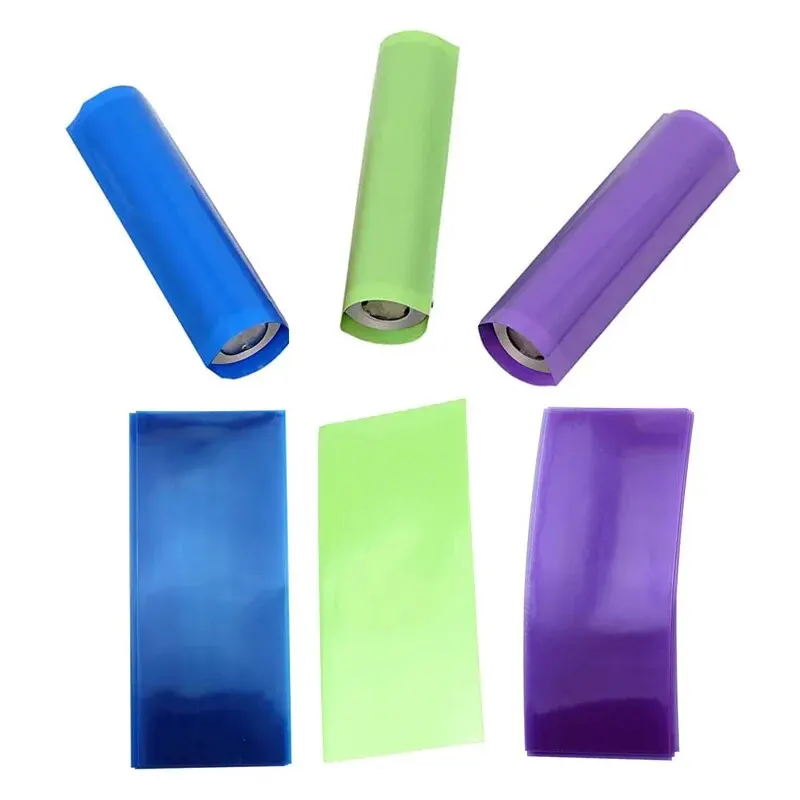 100 Stücke Flache PVC Schrumpfschläuche Rohr Für 18650 Batterie Schrumpffolie Hülse Schrumpffolie Selbstklebende Isolator Image