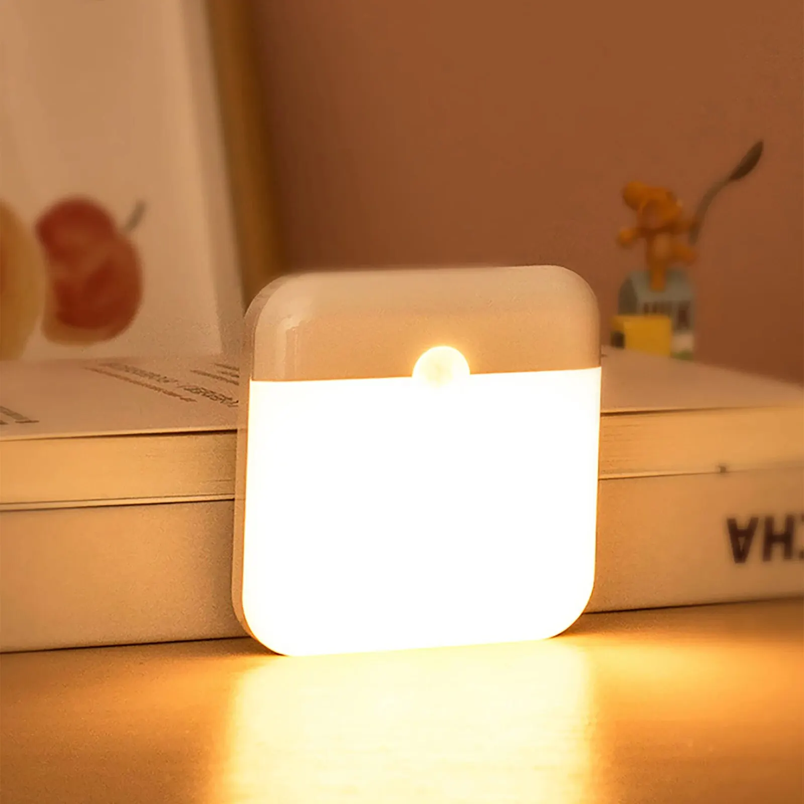 Drahtloses LED-Nachtlicht, Laterne mit menschlichem Bewegungsmelder, wiederaufladbare Wandlampe, für Camping, Sommertreppe, Schrank, Küche, Toilette
