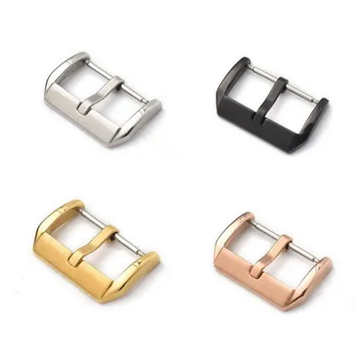10mm 12mm 14mm 16mm 18mm 20mm 22mm 24mm 304L Edelstahl Uhrenschnalle Metall Uhrenschließe Ersatz für Lederarmband Image