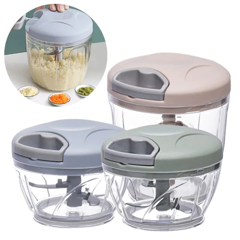 500/900ML Knoblauch Chopper Manuelle Knoblauch Presse Lebensmittel Gemüse Cutter Fleischwölfe Küche Gadgets Hand Fleischwolf Knoblauch Stampfer