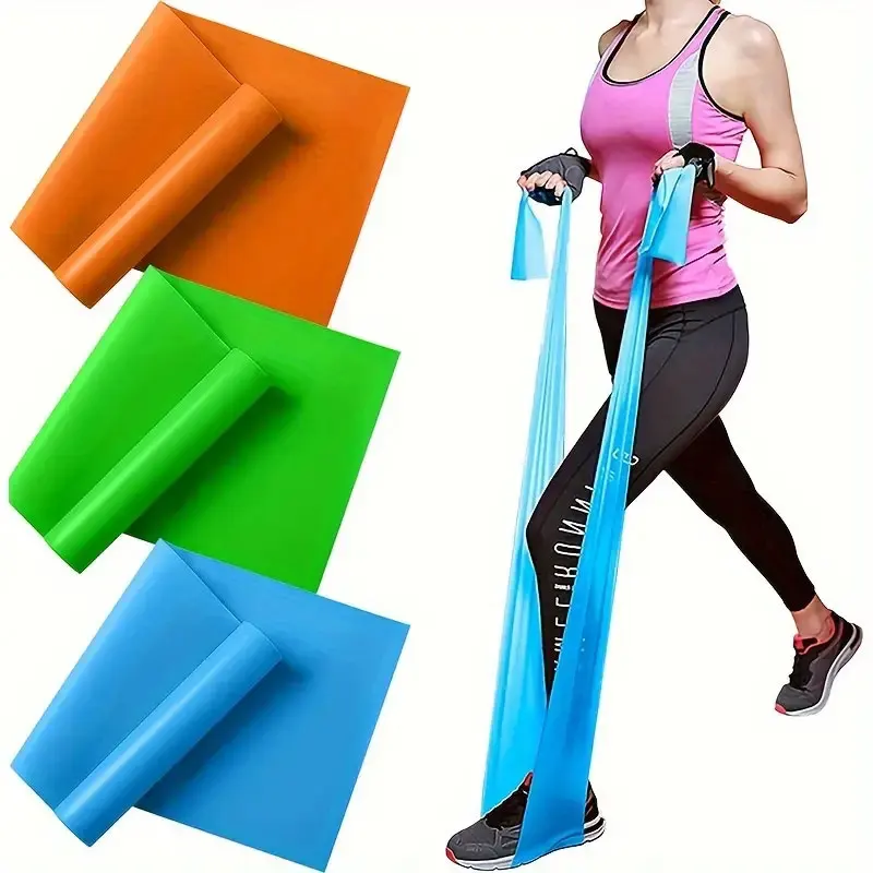 3 Stück/Set, Yoga-Spannungsgürtel, elastisches Fitness-Widerstandsband für Männer und Frauen, Yoga-Stretchgürtel für Krafttraining Image