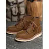 Vintage Männer Motorrads tiefel Rindsleder Stiefel hochwertige Rindsleder Schuhe Wüsten stiefel