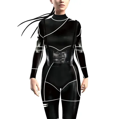 Anime Wednes day Cosplay Kostüm Frauen/Männer sexy Overall Cosplay Anzüge elastische Zentai Bodysuit Halloween Outfit Image
